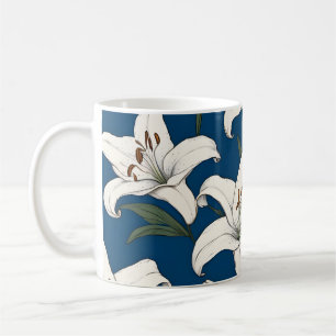 Lilienmuster Kaffeetasse