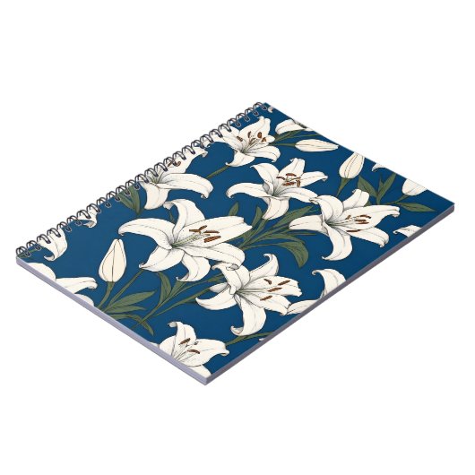 Lilienmuster Notizblock (Linke Seite)