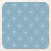 Lilienmuster Rechteckiger Pappuntersetzer (Vorderseite)