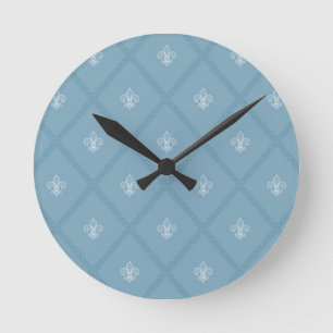 Lilienmuster Runde Wanduhr
