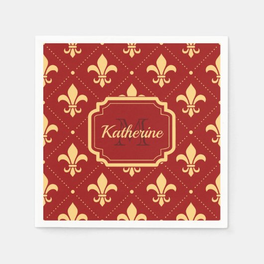 Lilienmuster Serviette (Vorderseite)