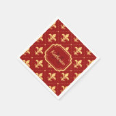 Lilienmuster Serviette (Ecke)