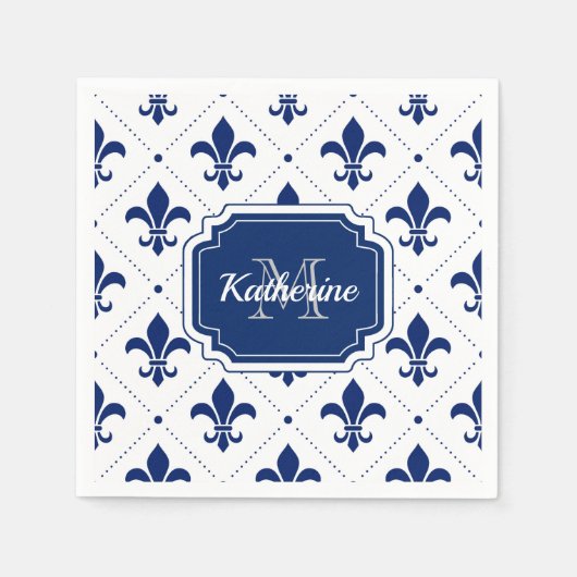 Lilienmuster Serviette (Vorderseite)