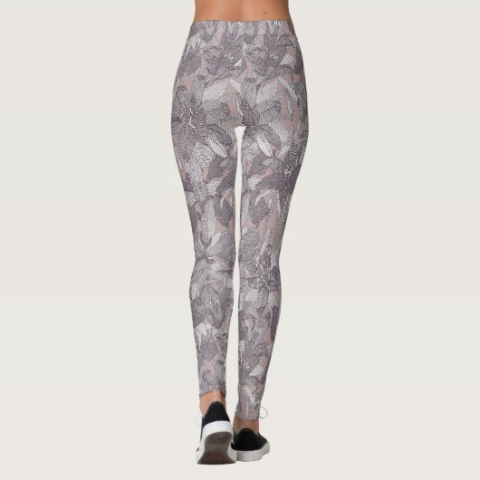 Lilienöl-Rose Leggings (Rückseite)