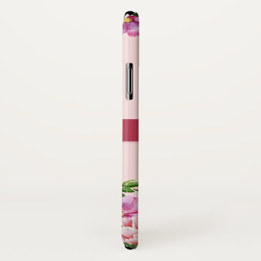 Lilienpeony Floral Blush Pink Monogram Case-Mate iPhone Hülle (Hinten/Rechts)