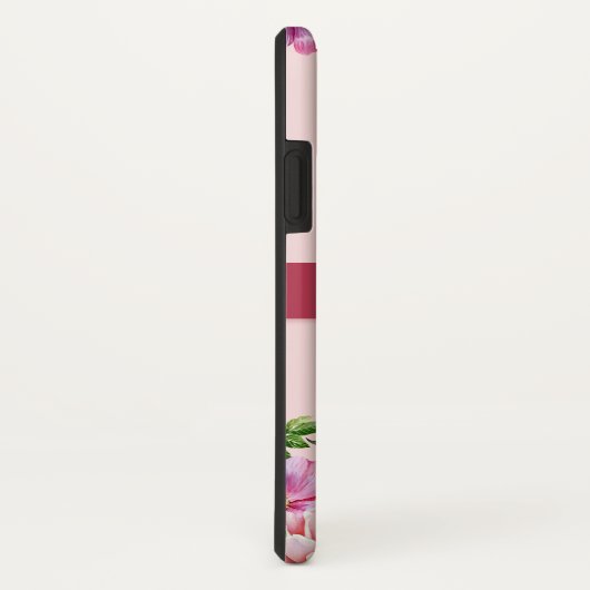 Lilienpeony Floral Blush Pink Monogram Case-Mate iPhone Hülle (Hinten/Rechts)