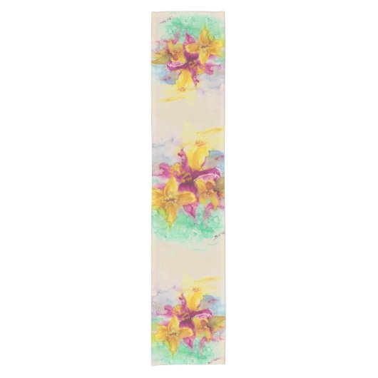 Lilientabellenläufer Kurzer Tischläufer (Vorderseite)