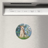 Lilies 1 - Wire Fox Terrier 3 Magnet (In Situ (Geschirrspüler))