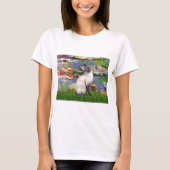 Lilies 2 - Blue Point Siamese cat T-Shirt (Vorderseite)