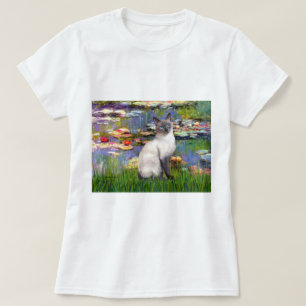 Lilies 2 - Blue Point Siamese-Katze T-Shirt