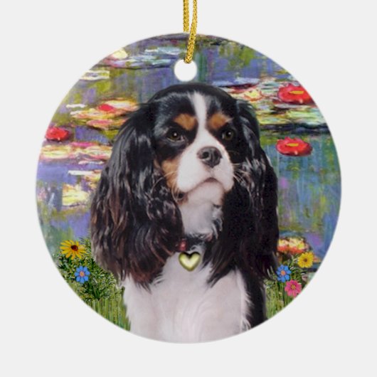 Lilies 2 - Cavalier (Tri color) Keramikornament (Vorne)