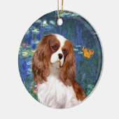 Lilies 5- Cavalier (Blenheim) Keramik Ornament (Links)