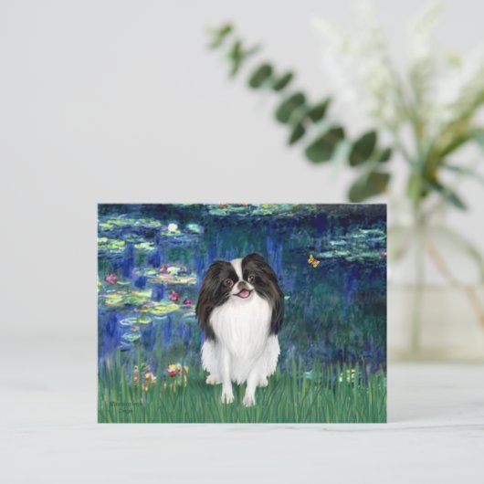 Lilies 5 - Japanisches Kinn 3 Postkarte (Stehend Vorderseite)