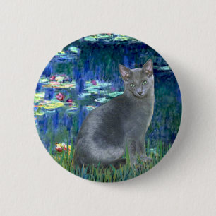 Lilies 5 - Russische Blaue Katze 2 Button