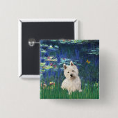 Lilies 5 - Westie 1 Button (Vorne & Hinten)