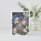 Lilies and Pearls Postkarte (Stehend Vorderseite)