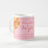 Lilies art "Wonderful Ehefrau" Vers orange-rosa Ta Kaffeetasse (Vorderseite Links)