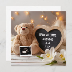 Lilies Baby Announcement Social Media Einladung