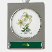 Lilies Banner-Ornament Silber (Vorderseite)