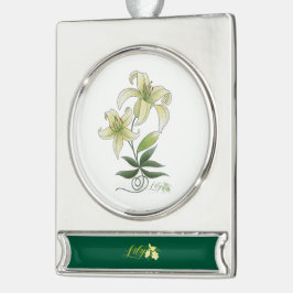 Lilies Banner-Ornament Silber