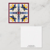 Lilies Barn Quilt Flat Notecard Mitteilungskarte (Vorne/Hinten)