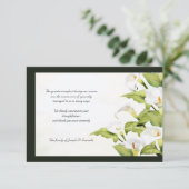 Lilies Beileid Danke-Card Dankeskarte (Stehend Vorderseite)