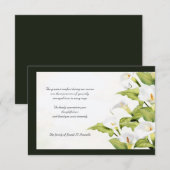 Lilies Beileid Danke-Card Dankeskarte (Vorne/Hinten)
