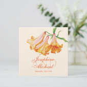 Lilies Blume Art Malerei Platz Hochzeit einladen Einladung (Stehend Vorderseite)