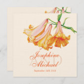 Lilies Blume Art Malerei Platz Hochzeit einladen Einladung (Vorne/Hinten)