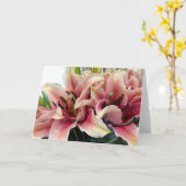 Lilies Bouquet Karte (Gelbe Blume)