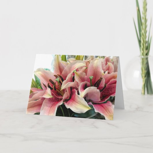 Lilies Bouquet Karte (Vorderseite)