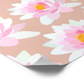 Lilies Cream Poster (Ecke)