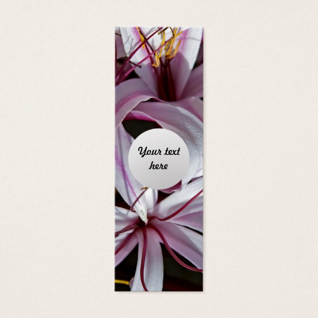 Lilies Custom Lesezeichen (Vorderseite)