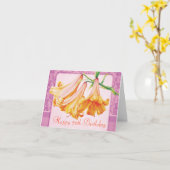 "Lilies" Fine Art 50. Geburtstagskarte Karte (Gelbe Blume)