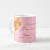 Lilies fine art beste Oma pink Tasse (Vorderseite Links)