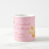 Lilies fine art beste Oma pink Tasse (Mittel)