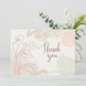 Lilies Flat Danke-Card Dankeskarte (Stehend Vorderseite)