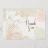 Lilies Flat Danke-Card Dankeskarte (Vorne/Hinten)