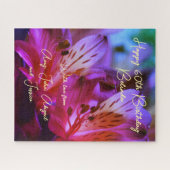 Lilies Floral Personalizable Jigsaw Puzzle (Horizontal)