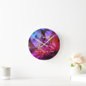 Lilies Floral personalizable Wall Clock Runde Wanduhr (Zuhause)