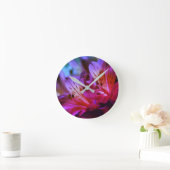 Lilies Floral Wall Clock Runde Wanduhr (Zuhause)