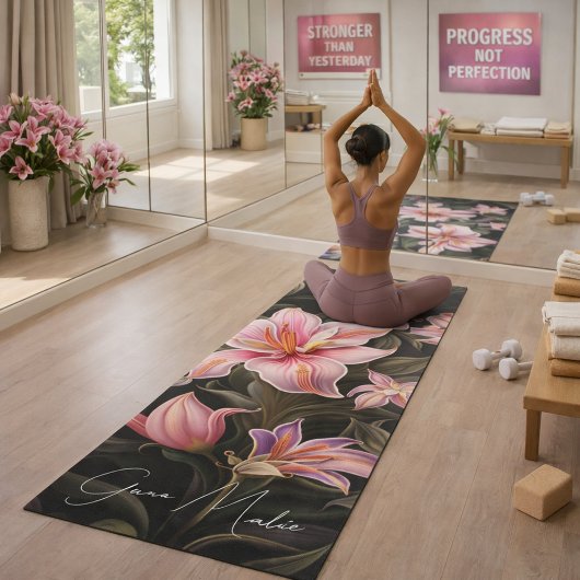Lilies Floral Yoga Mat Yogamatte