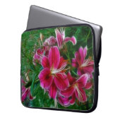 Lilies - Garden Blume Frische Pasta machen Laptopschutzhülle (Vorderseite Links)