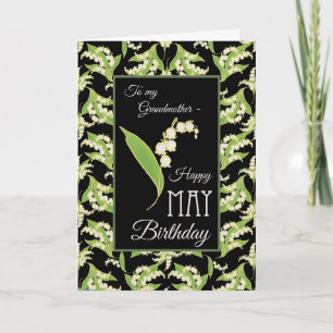 Lilies Geburtstagskarte, Schwarz: Großmutter Karte