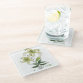 Lilies Glasuntersetzer (Schrägansicht)