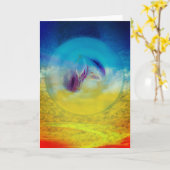 Lilies heart, abstrakte surreale Kunstwerke Karte (Gelbe Blume)