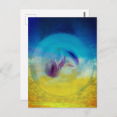 Lilies heart, abstrakte surreale Kunstwerke Postkarte (Vorne/Hinten)