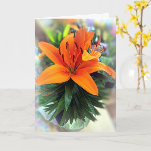 Lilies Karte (Gelbe Blume)