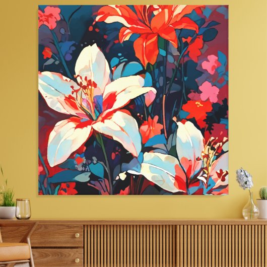 Lilies Leinwanddruck (Insitu (Wohnzimmer))