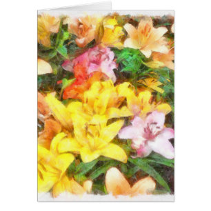 Lilies Liebe und leichte Wasserfarbe